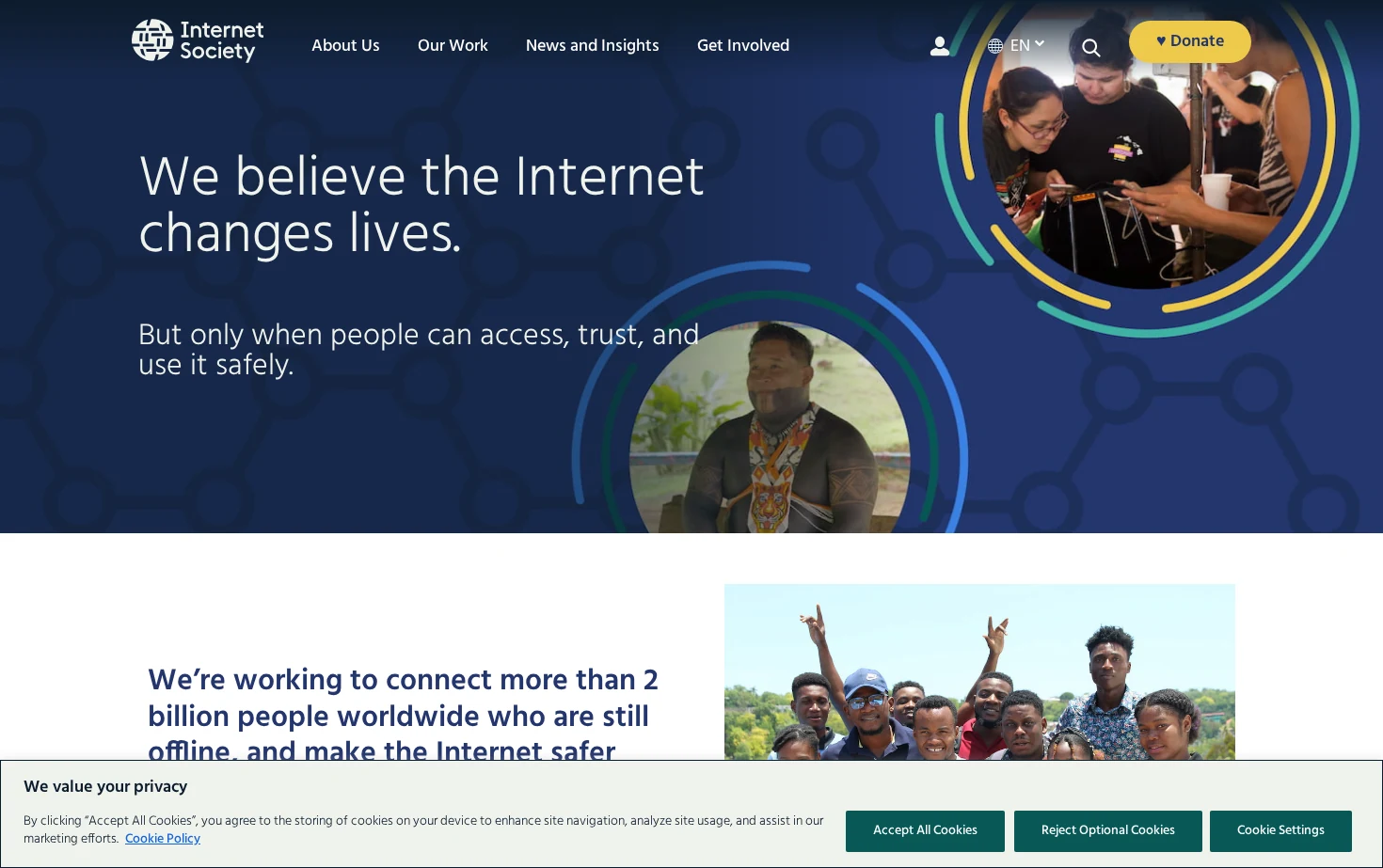 Internet Society 页面快照